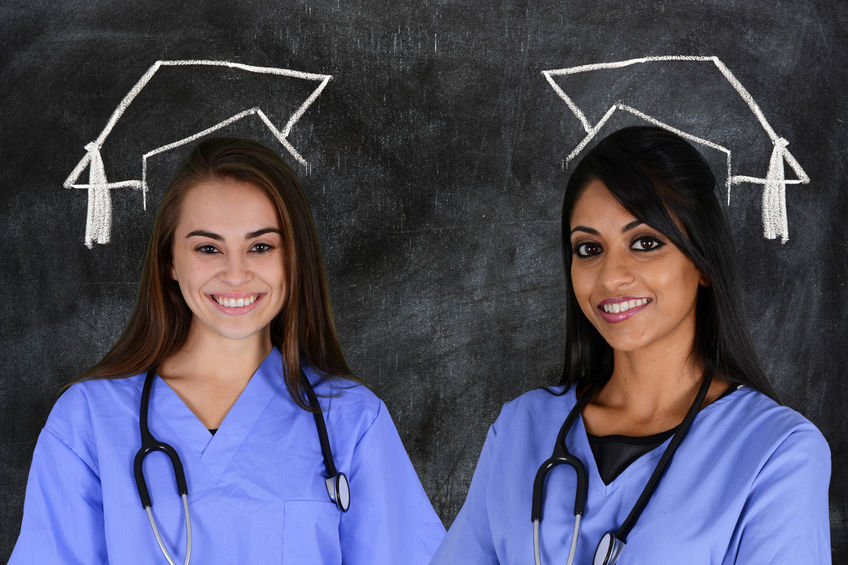 female nurse working her job in a hospital concept for health and medicine scholarships